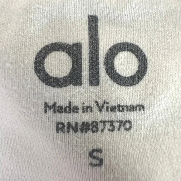 Alo Yoga Womens High Waist Airbrush Seamed Flare Slit Leggings Ivory Small - Picture 7 of 7